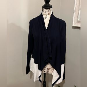 Michael Kors navy & white cardigan